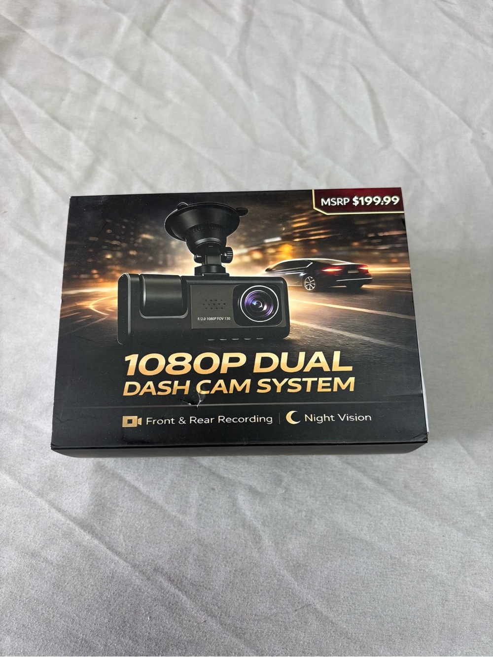 1080P Dual Dash Cam System - Black